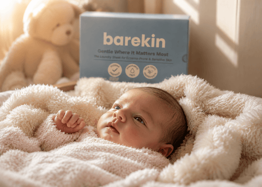 Baby skincare products, laundry detergent and clothing for eczema-prone skin