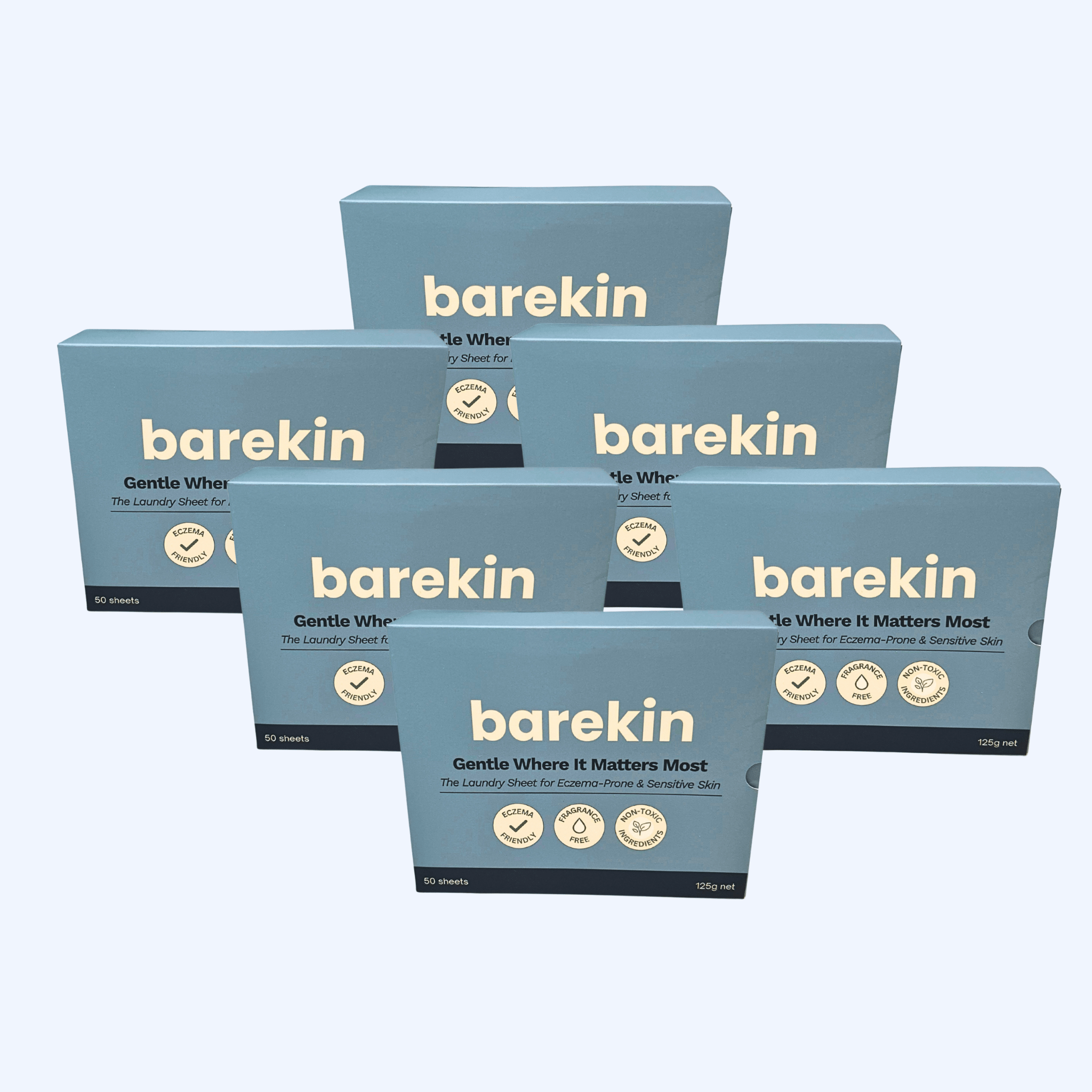 Bundle of 6 Sensitive laundry sheets