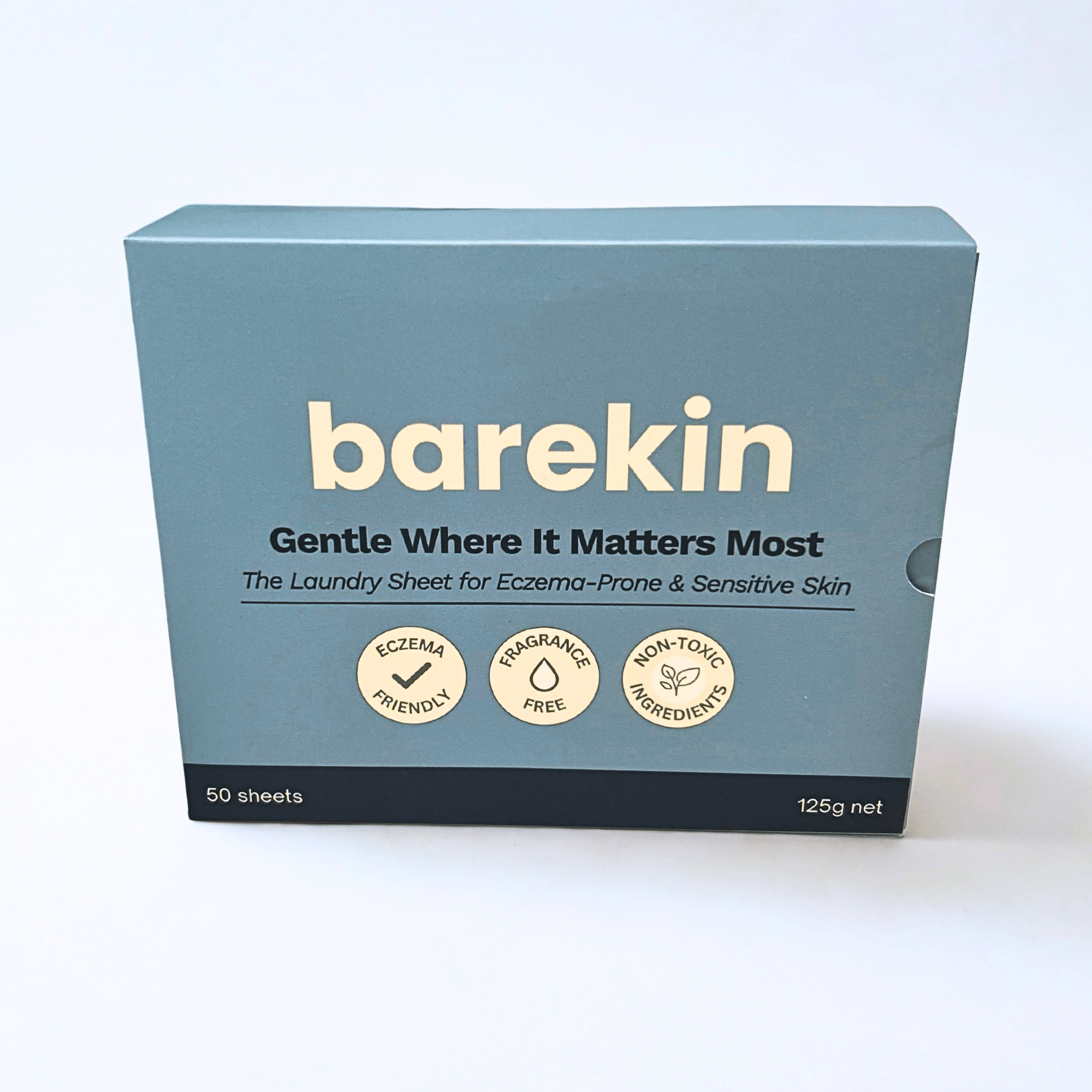 Barekin fragrance-free laundry sheets for sensitive and eczema-prone skin